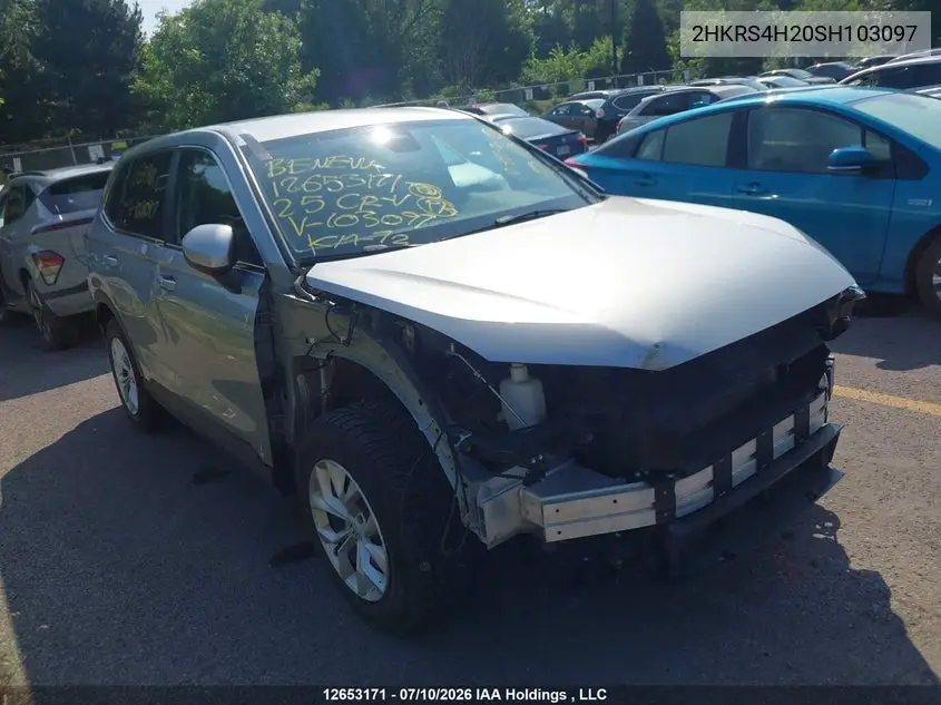 HONDA CR-V 2025, VIN 2HKRS4H20SH103097