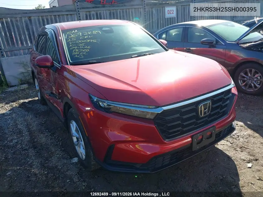 HONDA CR-V 2025, VIN 2HKRS3H25SH000395