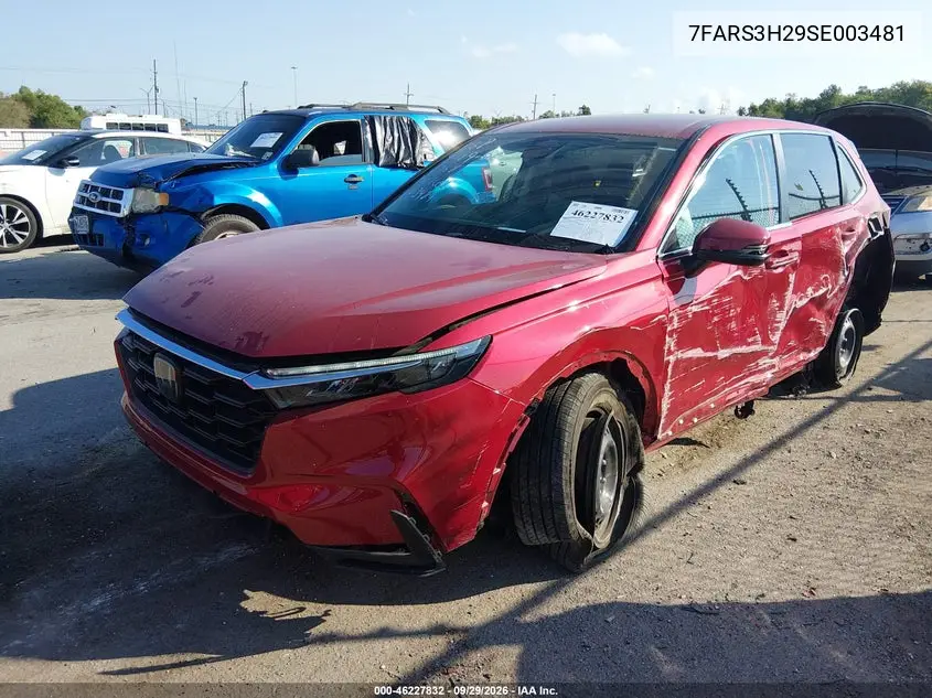 2025 HONDA CR-V VIN 7FARS3H29SE003481 — фото 2