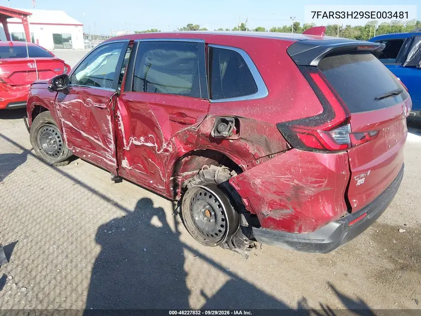2025 HONDA CR-V VIN 7FARS3H29SE003481 — фото 3