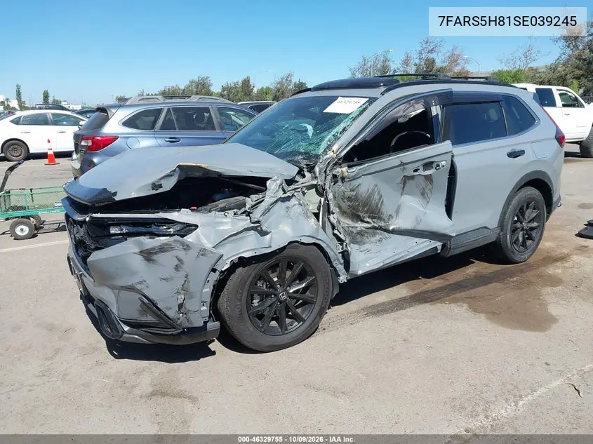 2025 HONDA CR-V VIN 7FARS5H81SE039245 — фото 2