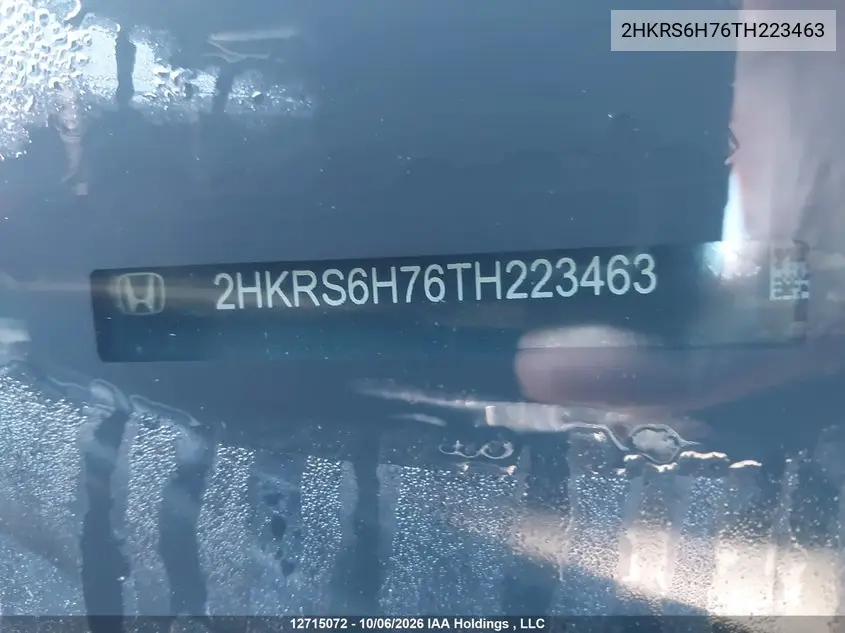 2026 HONDA CR-V VIN 2HKRS6H76TH223463 — фото 17