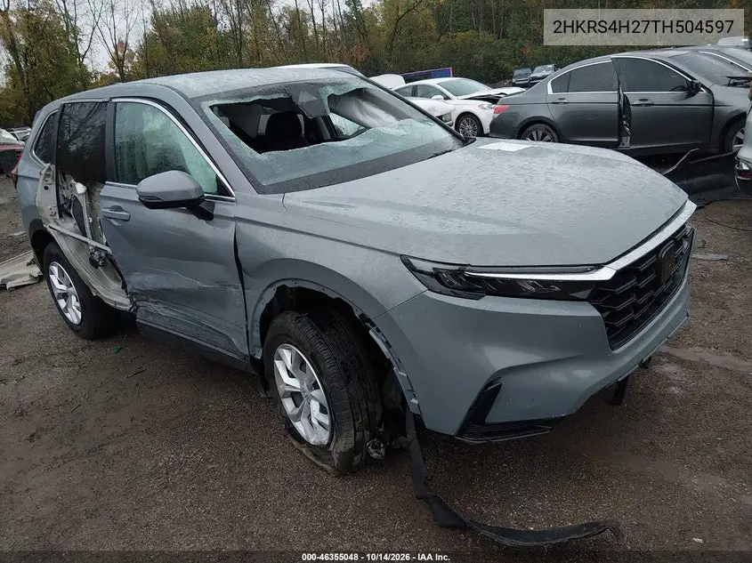 HONDA CR-V 2026, VIN 2HKRS4H27TH504597