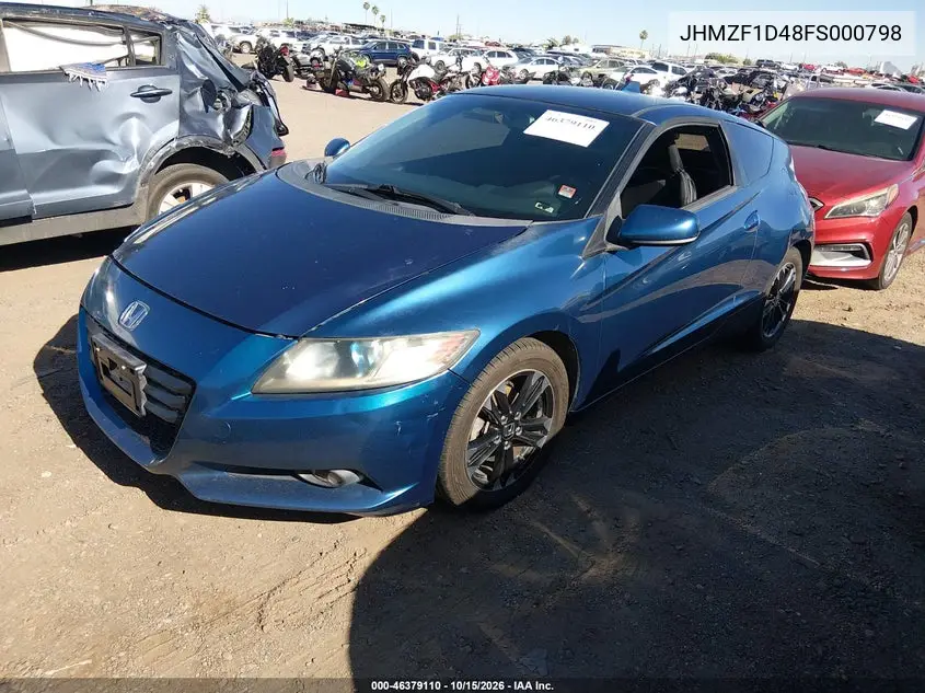 2015 HONDA CR-Z VIN JHMZF1D48FS000798 — фото 2