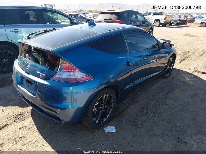 2015 HONDA CR-Z VIN JHMZF1D48FS000798 — фото 4