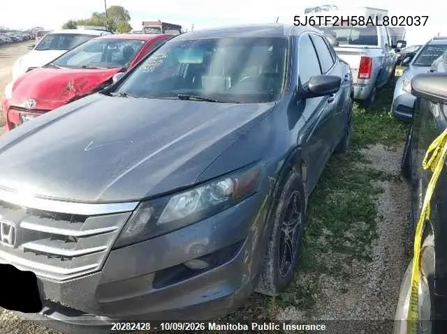 2010 HONDA CROSSTOUR VIN 5J6TF2H58AL802037 — фото 2