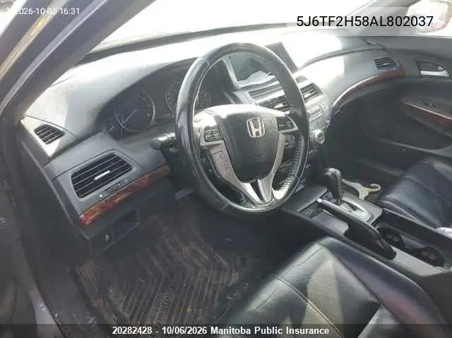 2010 HONDA CROSSTOUR VIN 5J6TF2H58AL802037 — фото 7