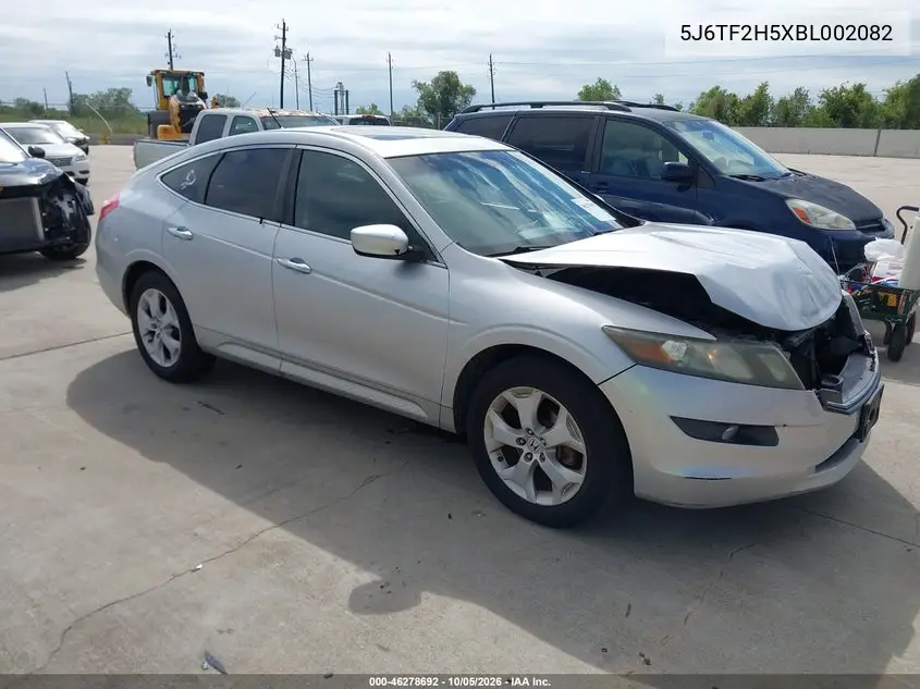 HONDA CROSSTOUR 2011, VIN 5J6TF2H5XBL002082