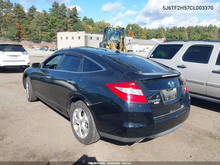 2012 HONDA CROSSTOUR VIN 5J6TF2H57CL003370 — фото 3