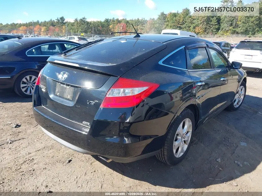 2012 HONDA CROSSTOUR VIN 5J6TF2H57CL003370 — фото 4