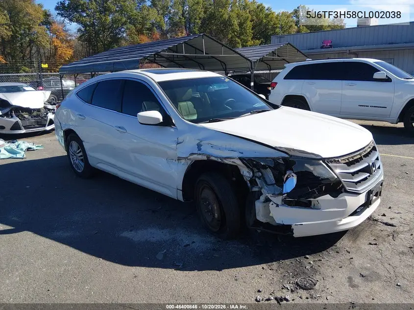 HONDA CROSSTOUR 2012, VIN 5J6TF3H58CL002038