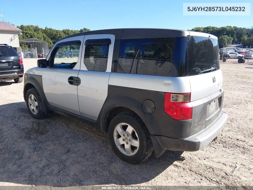 2003 HONDA ELEMENT VIN 5J6YH28573L045232 — фото 3