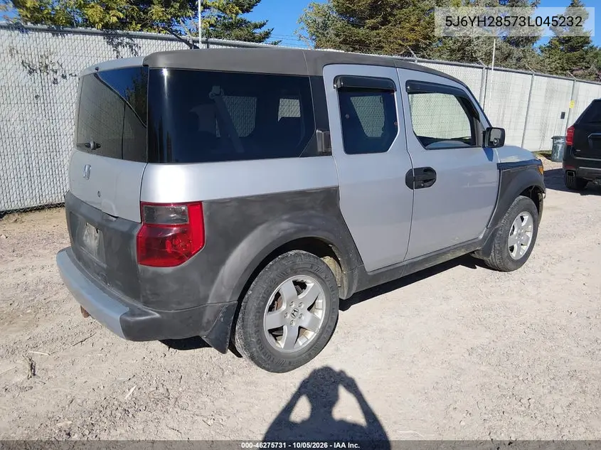 2003 HONDA ELEMENT VIN 5J6YH28573L045232 — фото 4