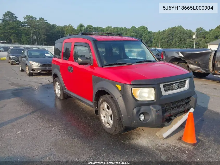 HONDA ELEMENT 2005, VIN 5J6YH18665L000904