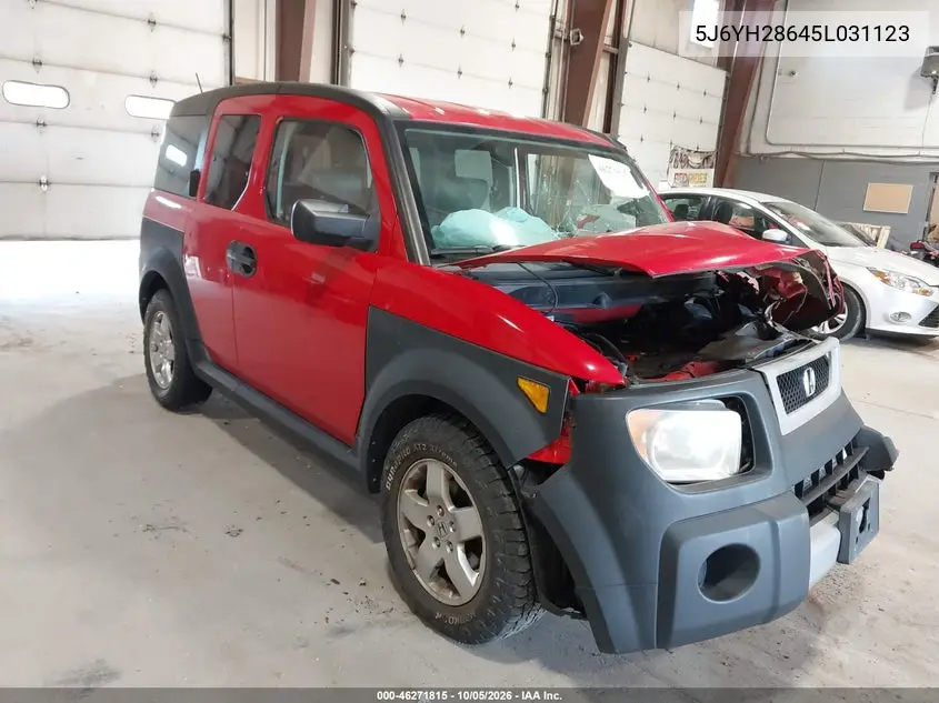 HONDA ELEMENT 2005, VIN 5J6YH28645L031123