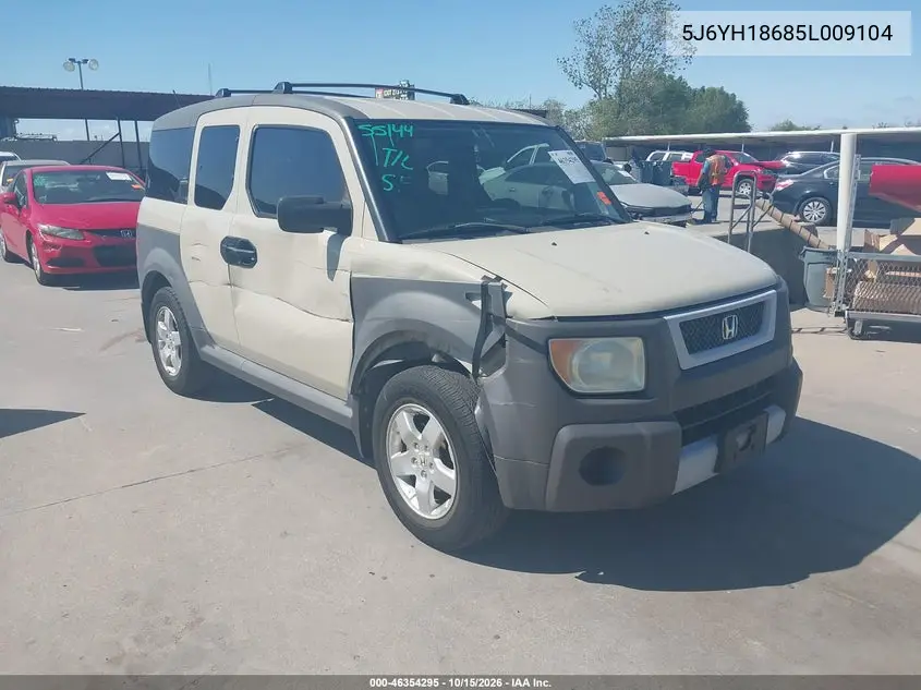 HONDA ELEMENT 2005, VIN 5J6YH18685L009104