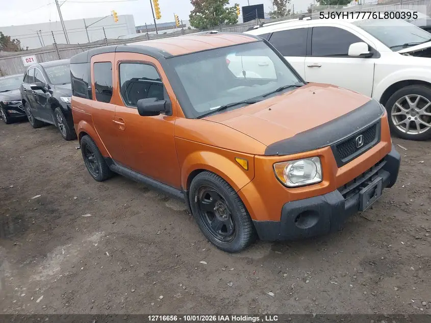 HONDA ELEMENT 2006, VIN 5J6YH17776L800395