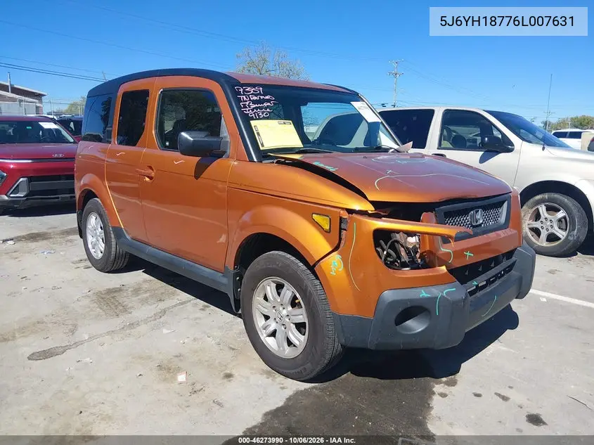 HONDA ELEMENT 2006, VIN 5J6YH18776L007631