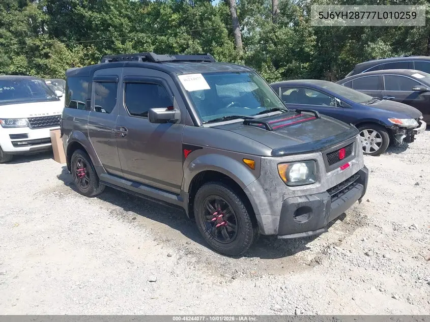 HONDA ELEMENT 2007, VIN 5J6YH28777L010259