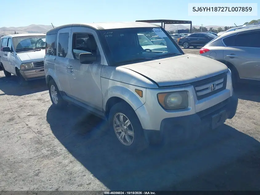 HONDA ELEMENT 2007, VIN 5J6YH18727L007859