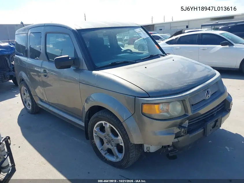 HONDA ELEMENT 2007, VIN 5J6YH18947L013616