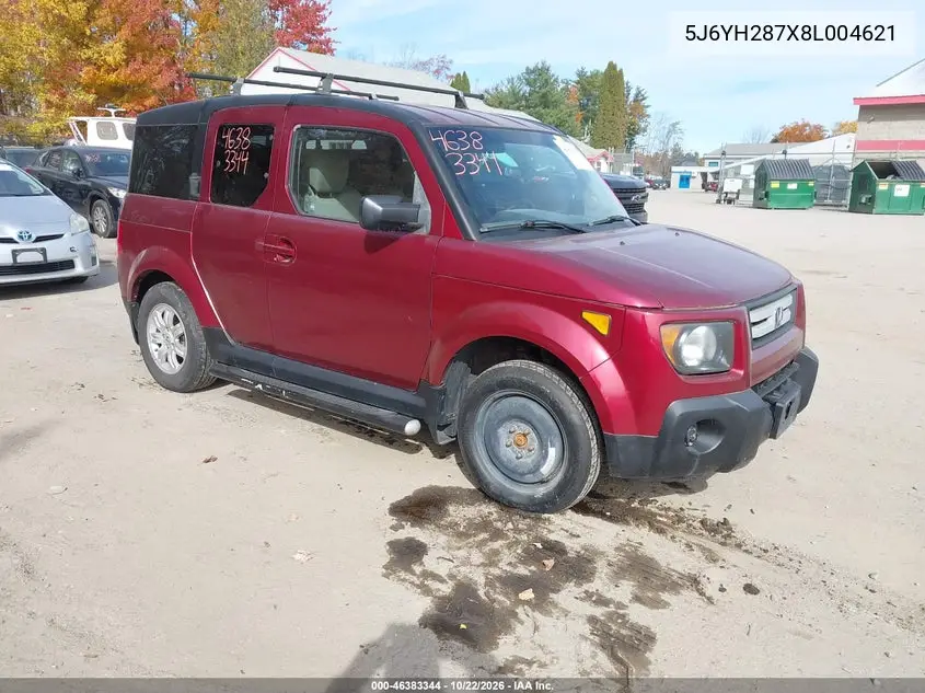 HONDA ELEMENT 2008, VIN 5J6YH287X8L004621