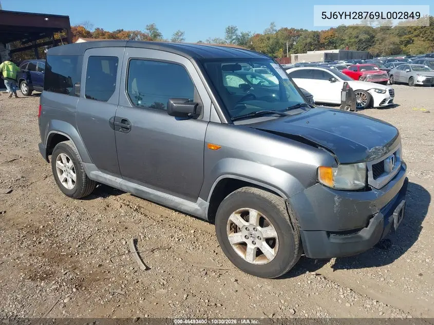 HONDA ELEMENT 2009, VIN 5J6YH28769L002849