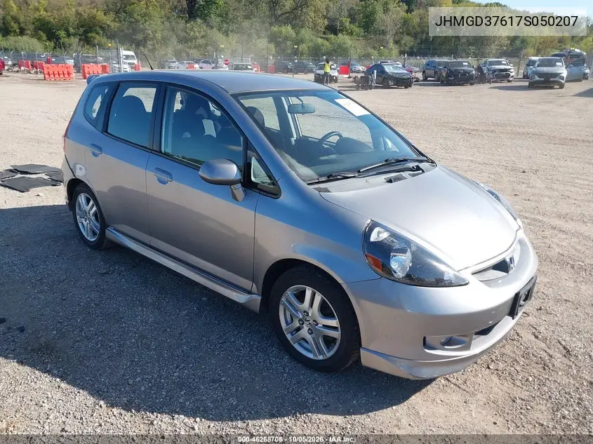 HONDA FIT 2007, VIN JHMGD37617S050207