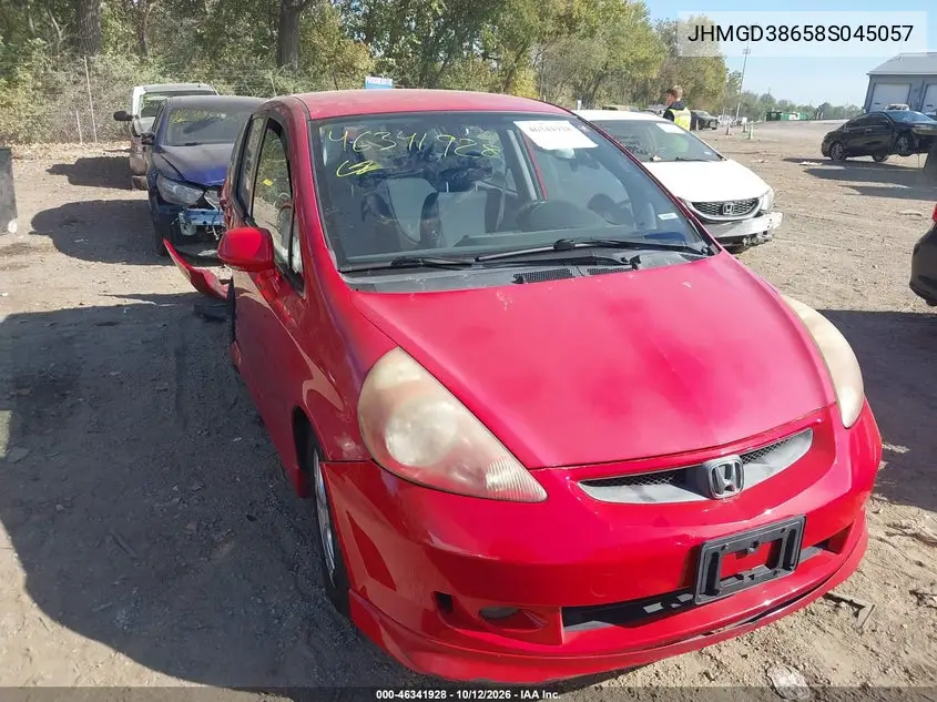 HONDA FIT 2008, VIN JHMGD38658S045057