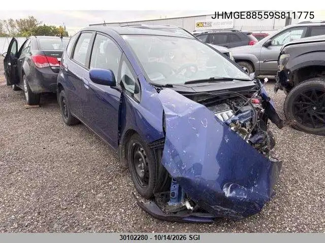 HONDA FIT 2009, VIN JHMGE88559S811775