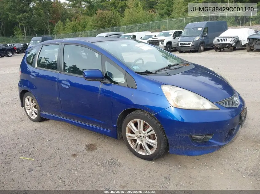 HONDA FIT 2009, VIN JHMGE88429C001120
