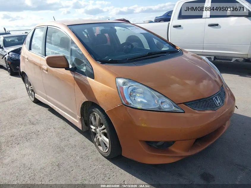 HONDA FIT 2009, VIN JHMGE88449S033671