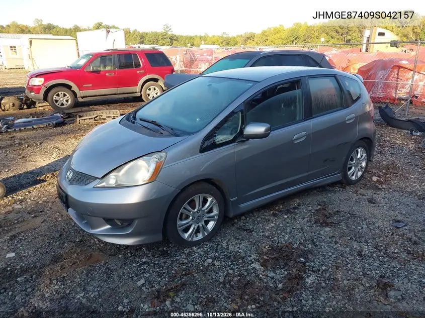 2009 HONDA FIT VIN JHMGE87409S042157 — фото 2