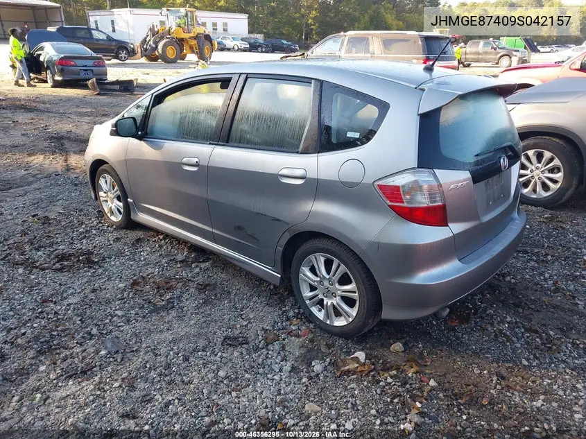 2009 HONDA FIT VIN JHMGE87409S042157 — фото 3