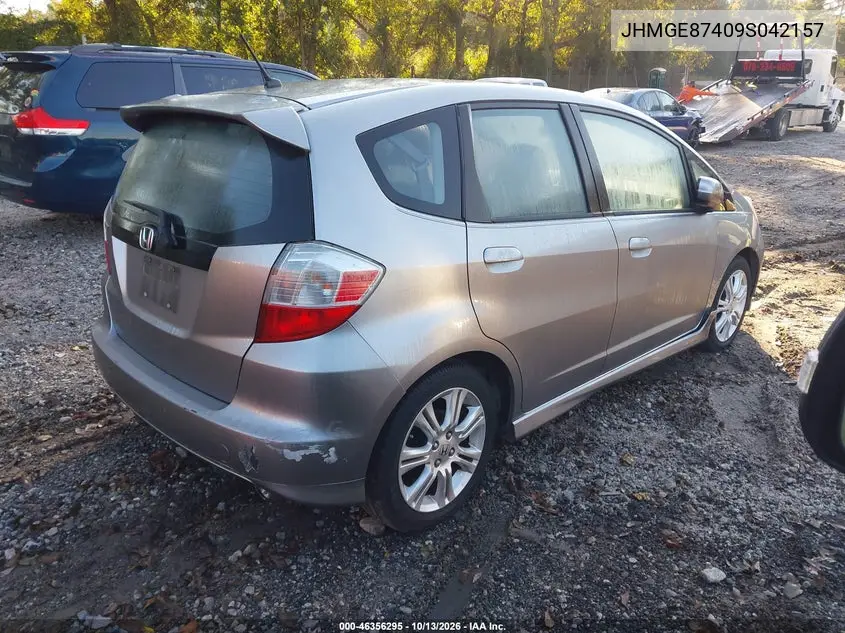 2009 HONDA FIT VIN JHMGE87409S042157 — фото 4