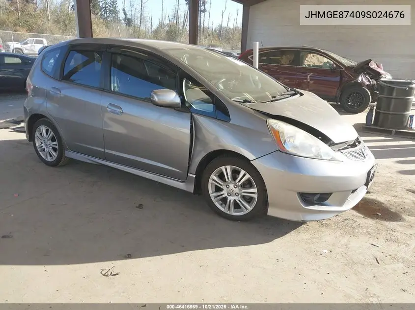 HONDA FIT 2009, VIN JHMGE87409S024676