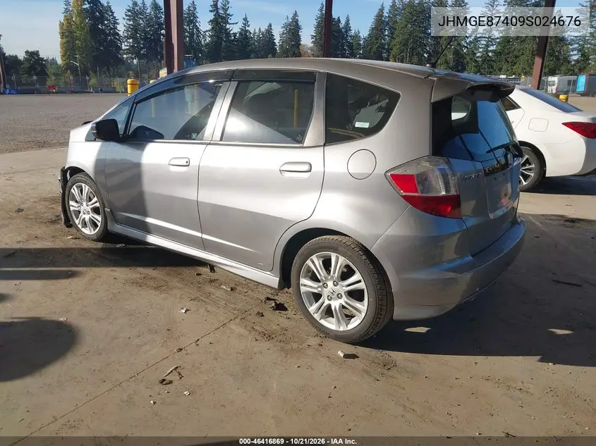 2009 HONDA FIT VIN JHMGE87409S024676 — фото 3