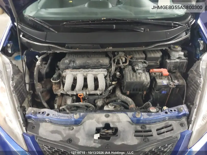 2010 HONDA FIT VIN JHMGE8G55AS800300 — фото 10