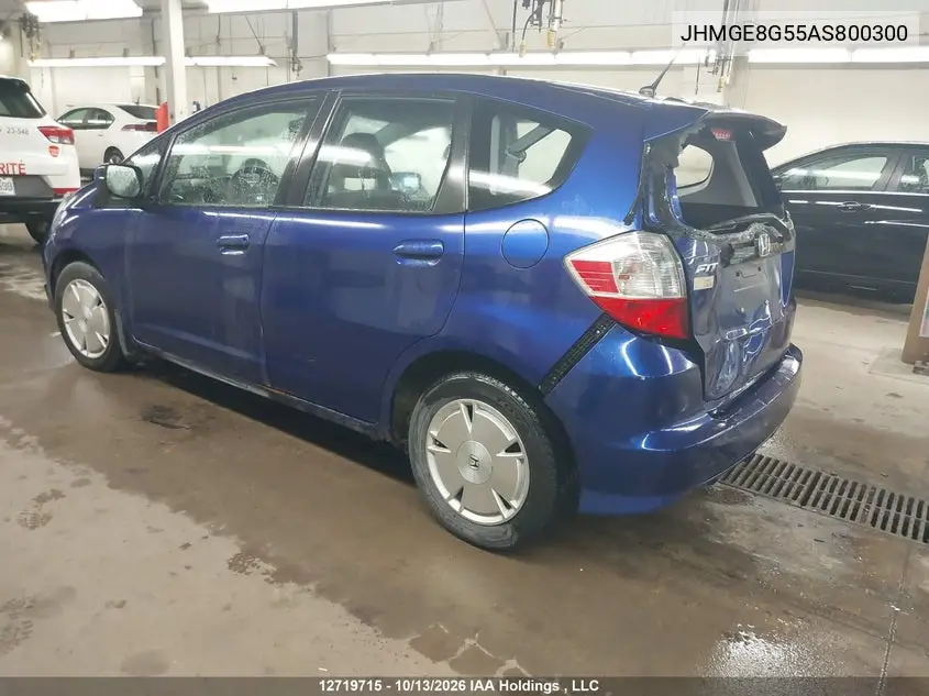 2010 HONDA FIT VIN JHMGE8G55AS800300 — фото 3