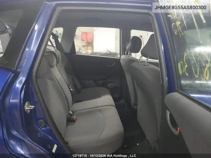 2010 HONDA FIT VIN JHMGE8G55AS800300 — фото 8