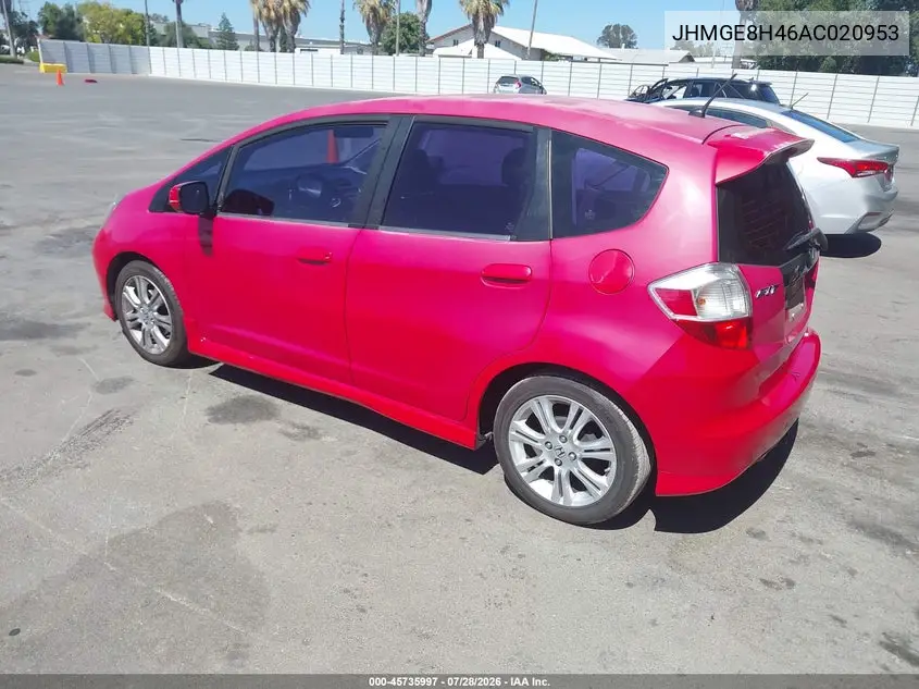 2010 HONDA FIT VIN JHMGE8H46AC020953 — фото 3