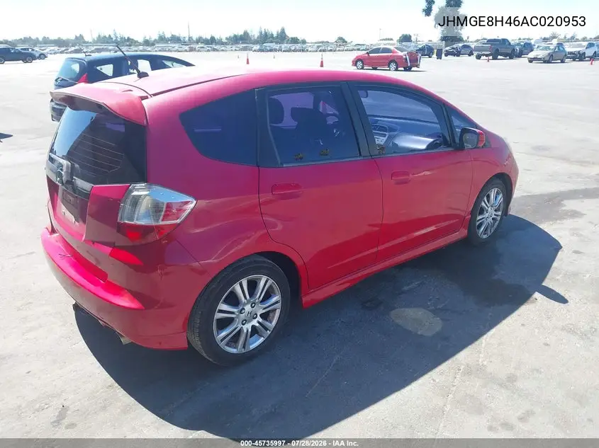2010 HONDA FIT VIN JHMGE8H46AC020953 — фото 4