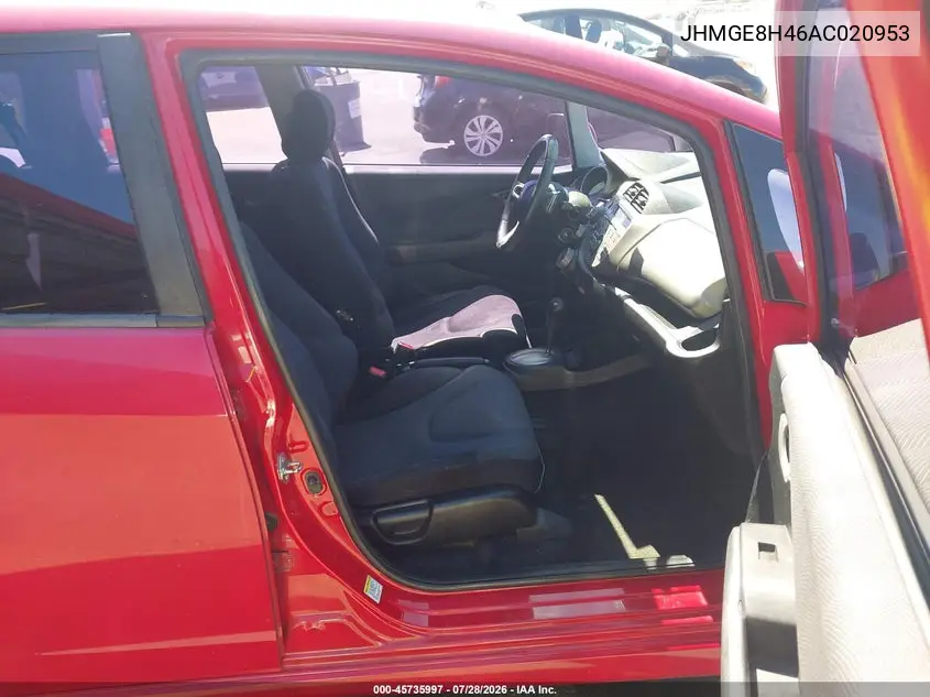 2010 HONDA FIT VIN JHMGE8H46AC020953 — фото 5