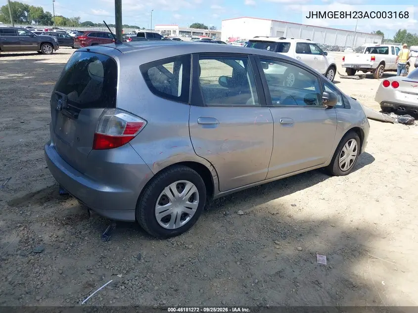 2010 HONDA FIT VIN JHMGE8H23AC003168 — фото 4