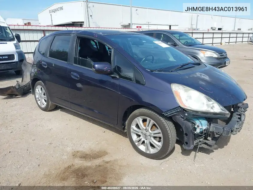 HONDA FIT 2010, VIN JHMGE8H43AC013961
