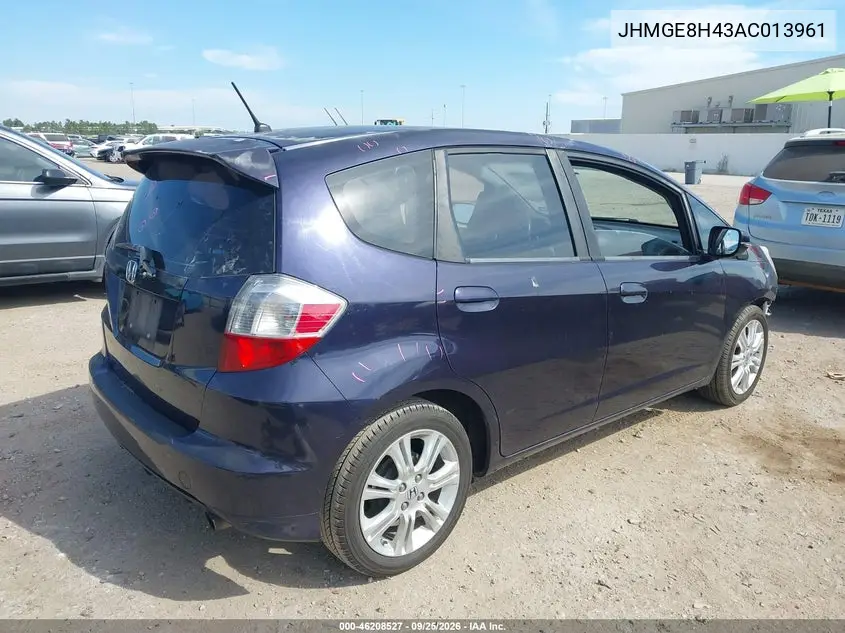 2010 HONDA FIT VIN JHMGE8H43AC013961 — фото 4