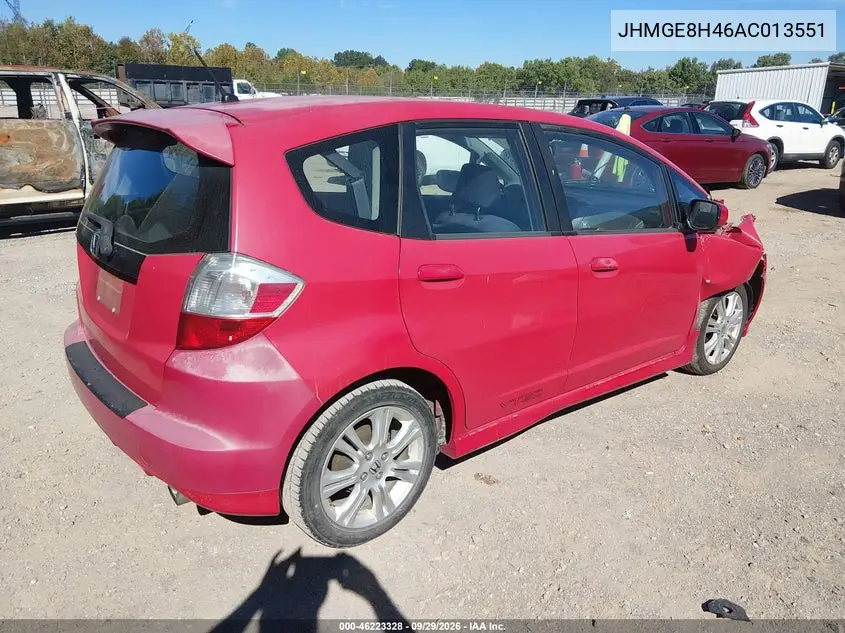 2010 HONDA FIT VIN JHMGE8H46AC013551 — фото 4