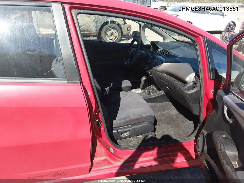 2010 HONDA FIT VIN JHMGE8H46AC013551 — фото 5
