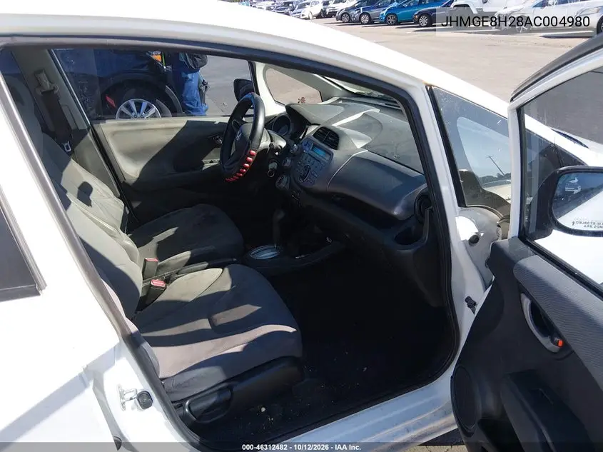 2010 HONDA FIT VIN JHMGE8H28AC004980 — фото 5