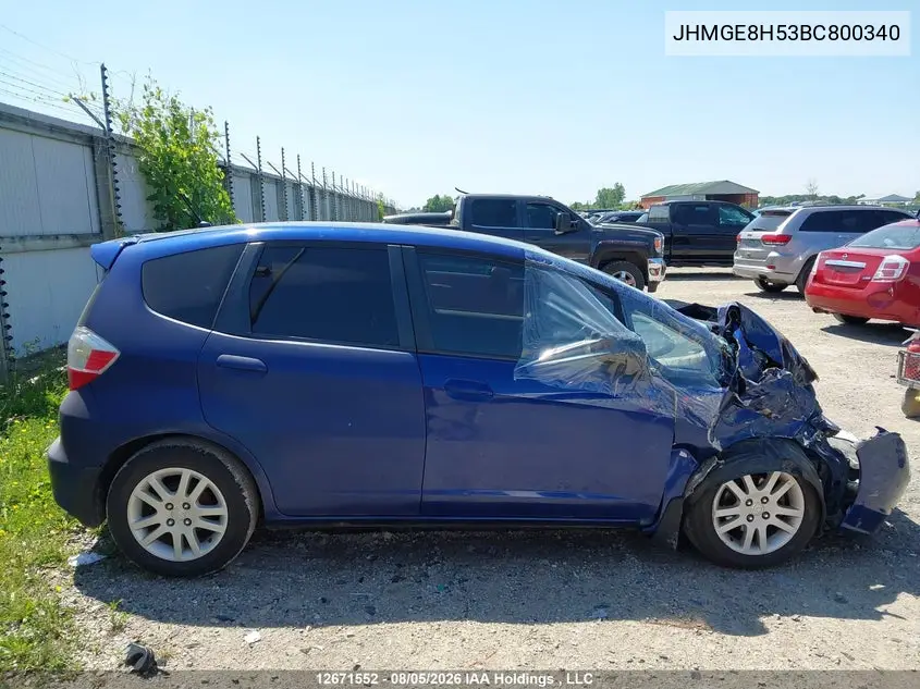 2011 HONDA FIT VIN JHMGE8H53BC800340 — фото 13